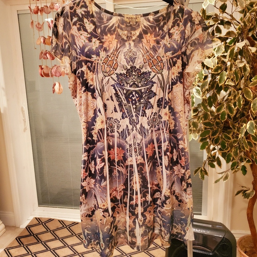 One world super silky soft flowing top